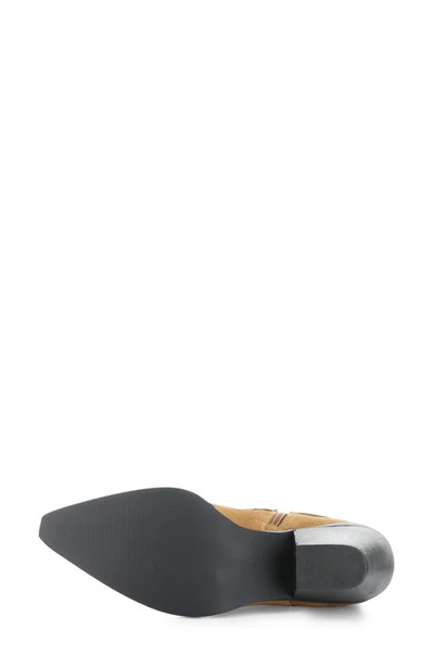 Bos. & Co. Tartan Bootie In Cognac Suede