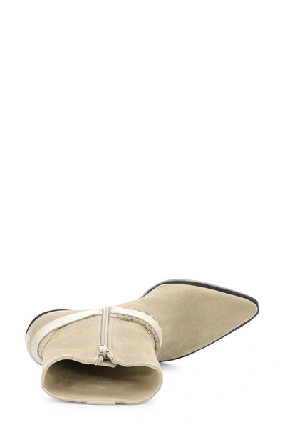 Bos. & Co. Tartan Bootie In Beige Suede
