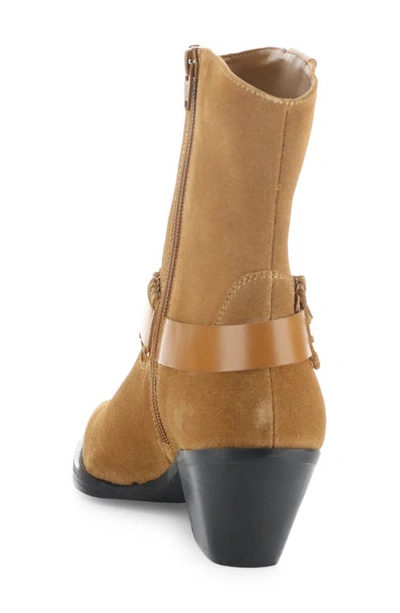 Bos. & Co. Tartan Bootie In Cognac Suede