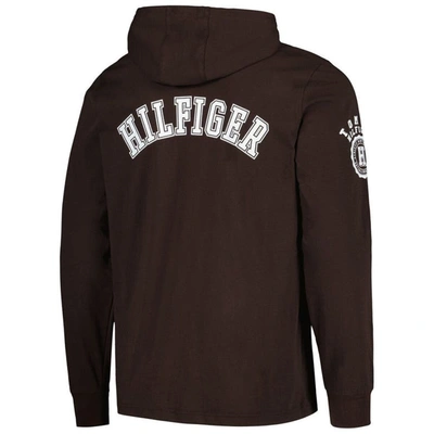 Shop Tommy Hilfiger Brown Cleveland Browns Morgan Long Sleeve Hoodie T-shirt
