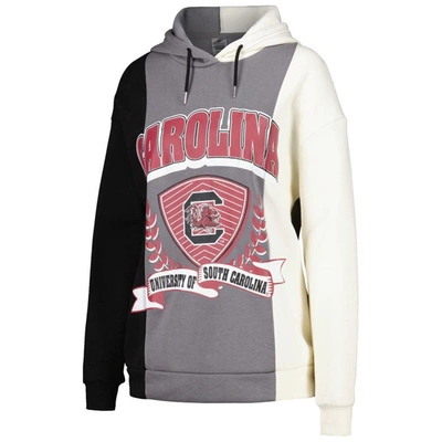 Shop Gameday Couture Black South Carolina Gamecocks Hall Of Fame Colorblock Pullover Hoodie In Gray