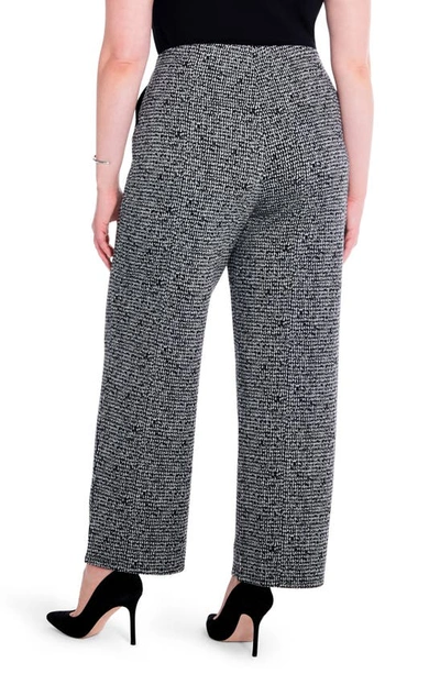 Shop Nic + Zoe Tweed Wide Leg Pull-on Pants In Black Multi