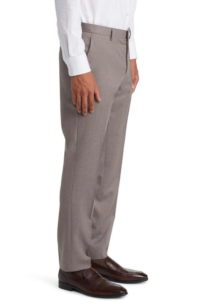 Shop Hugo Boss Boss Genius Slim Fit Wool Suit Pants In Light Beige