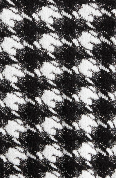 Shop Veronica Beard Primrose Check Cotton Blend Tweed Cardigan In Black White