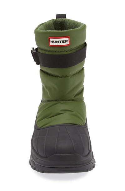 Shop Hunter Intrepid Waterproof Snow Boot In Flexing Green/ Black