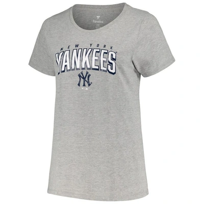 Shop Profile Black/heather Gray New York Yankees Plus Size T-shirt Combo Pack