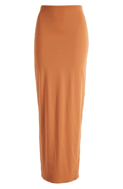 Shop Skims Fits Everybody Maxi Skirt In Bronze