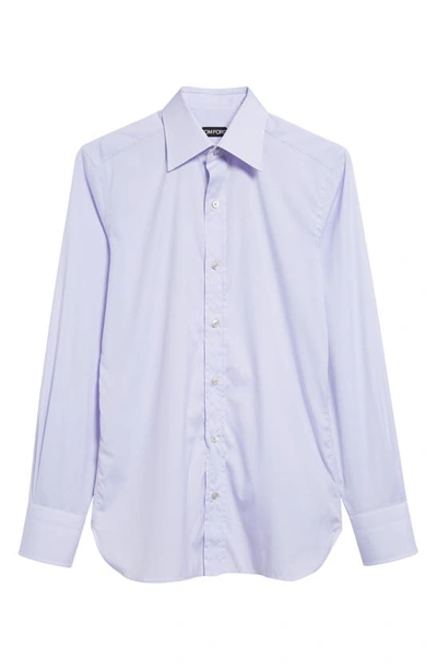 Shop Tom Ford Slim Fit Poplin Button-up Shirt In Lilac