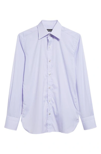 Tom Ford Slim Fit Poplin Button-up Shirt In Lilac