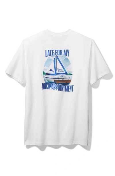 Shop Tommy Bahama Late For My Dock Appointment Pocket Graphic T-shirt In White