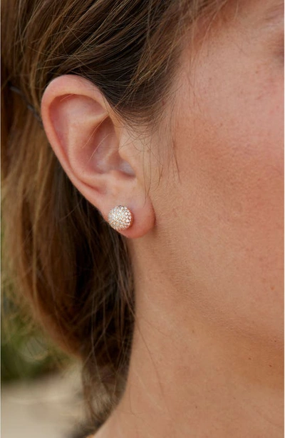 Savvy Cie Jewels Fireball Set Of 3 Stud Earrings In Yellow/ Rose/ Silver