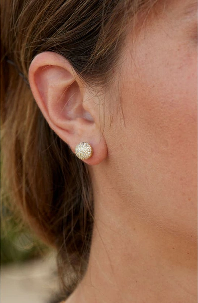 Savvy Cie Jewels Fireball Set Of 3 Stud Earrings In Yellow/ Rose/ Silver