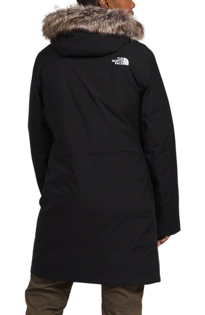 Shop The North Face Arctic Waterproof 600-fill-power Down Parka With Faux Fur Trim In Tnf Black