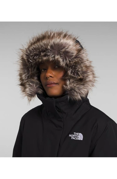 Shop The North Face Arctic Waterproof 600-fill-power Down Parka With Faux Fur Trim In Tnf Black