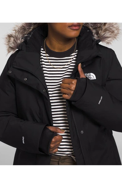 Shop The North Face Arctic Waterproof 600-fill-power Down Parka With Faux Fur Trim In Tnf Black