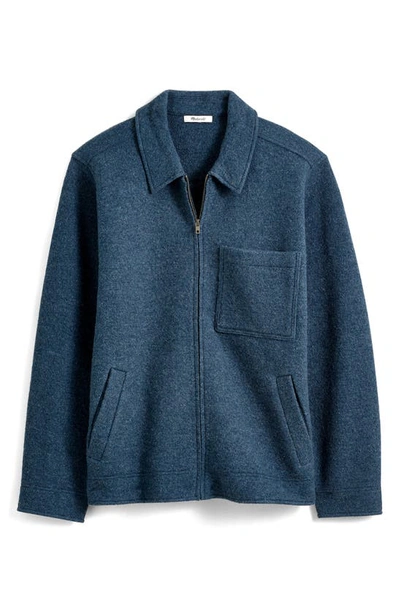 Shop Madewell Boiled Wool Chore Jacket In Heather Twilight