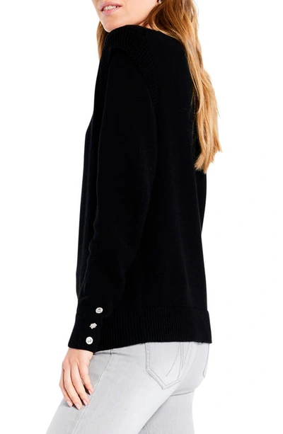 Shop Nic + Zoe Playful Cuff Sweater In Black Onyx