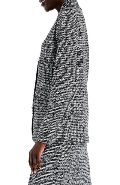 Shop Nic + Zoe Nic+zoe Etched Tweed Blazer In Black Multi