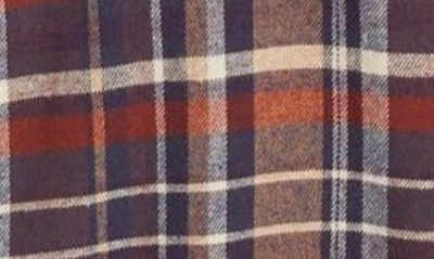Cat Wwr Illinois Plaid Cotton Flannel Button-up Shirt In Navy Check
