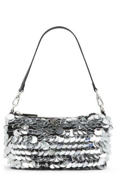Shop Aldo Sequina Shoulder Bag In Light Silver