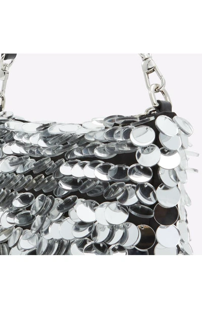 Shop Aldo Sequina Shoulder Bag In Light Silver