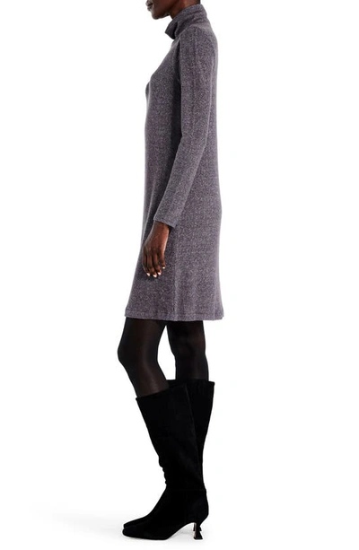 Shop Nic + Zoe Cozy Turtleneck Long Sleeve Sweater Dress In Eclipse