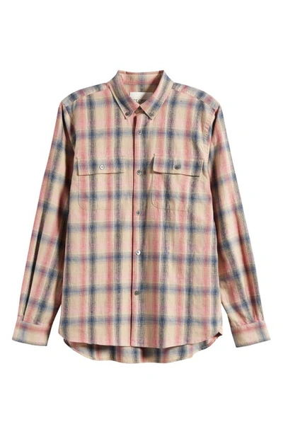 Shop Closed Lumberjack Plaid Regular Fit Button-down Shirt In Rose Dust