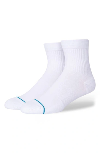 Shop Stance Icon Quarter Crew Socks In White