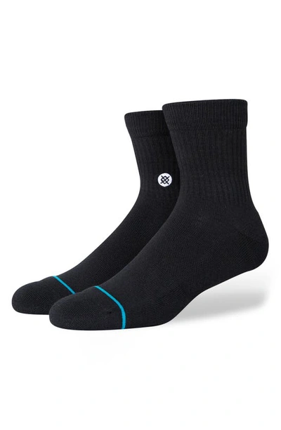 Shop Stance Icon 3-pack Quarter Crew Socks In Black