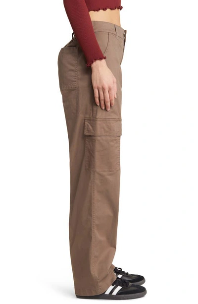 Shop Bp. Mid Rise Cargo Chinos In Brown Chip