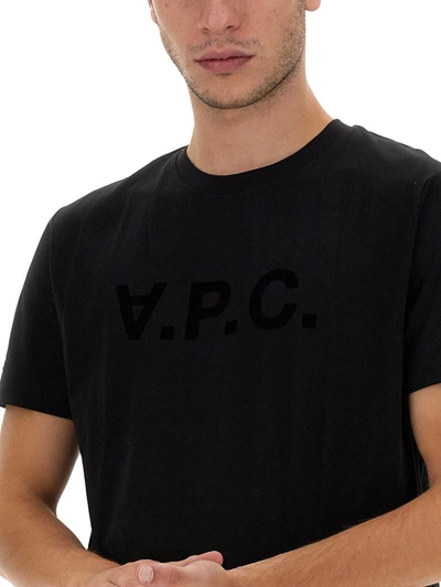 Shop Apc A.p.c. T-shirt With Logo In Black