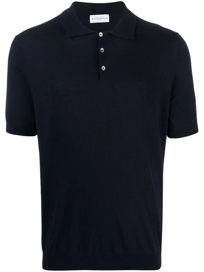 Shop Ballantyne Cotton Polo Shirt In Blue