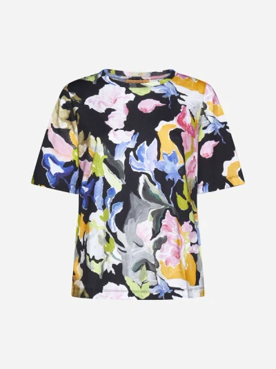 Shop Stine Goya Leonie Print Cotton T-shirt In Artistic Floral