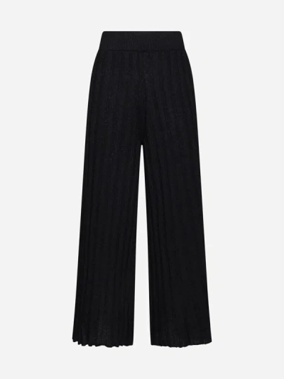 Shop Rus Nakiri Wool-blend Trousers In Black