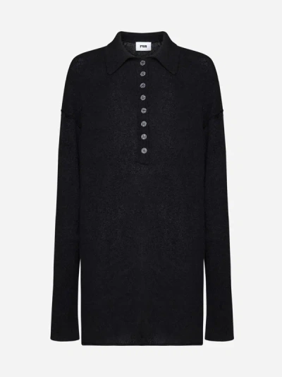 Shop Rus Espuma Wool-blend Dress In Black
