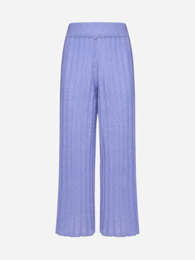 Shop Rus Nakiri Wool-blend Trousers In Blue