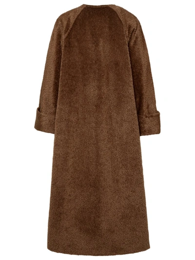 Shop Max Mara 'hudson' Alpaca And Brown Wool Coat In Beige