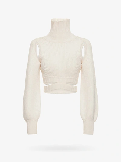 Shop Andrea Adamo Sweater In White