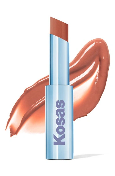 Shop Kosas Wet Stick Moisturizing Shiny Sheer Lipstick In Papaya Treat