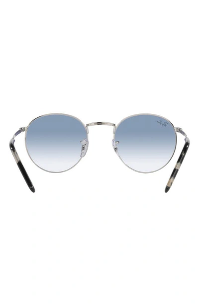 Shop Ray Ban New Round 50mm Phantos Sunglasses In Silver