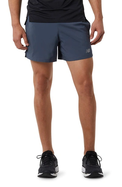 Shop New Balance Accelerate Athletic Shorts In Thunder