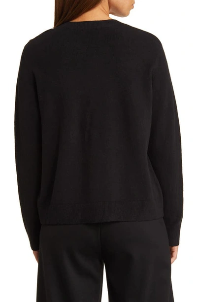 Shop Masai Copenhagen Mafilizia Shoulder Button Crewneck Sweater In Black