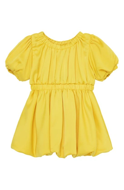 Shop Habitual Puff Sleeve Bubble Dress In Yellow