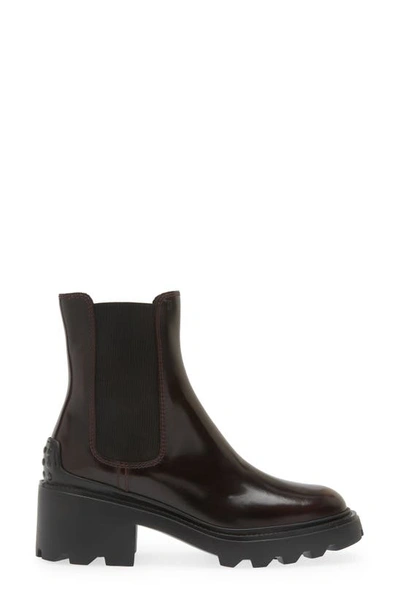 Shop Tod's Lug Sole Chelsea Boot In Must