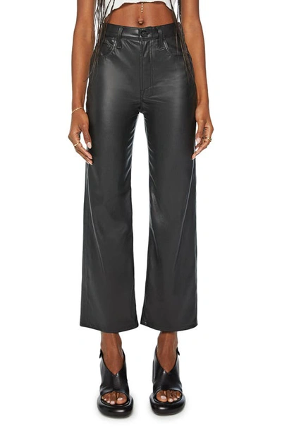 Shop Mother The Rambler Faux Leather Ankle Pants In Black - Black