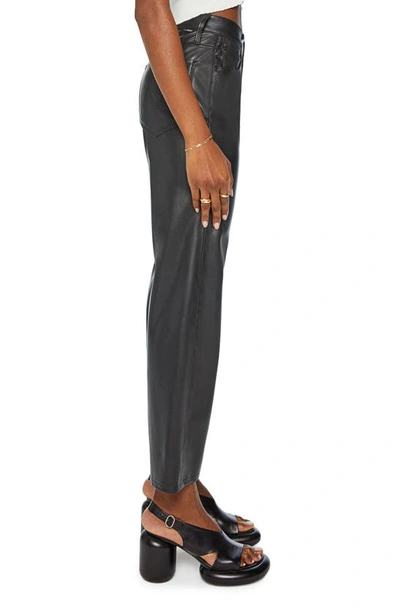 Shop Mother The Rambler Faux Leather Ankle Pants In Black - Black
