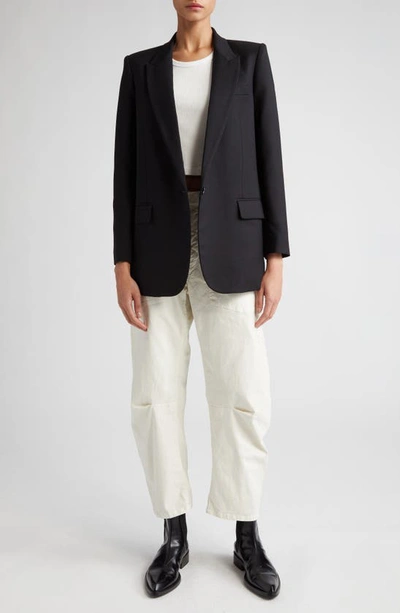 Nili Lotan Shon Stretch Cotton Pants In White