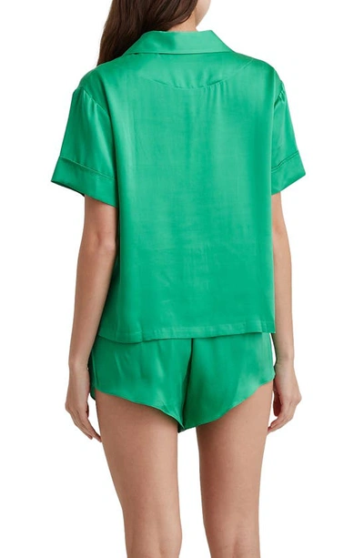 Shop Papinelle Audrey Silk Short Pajamas In Spearmint