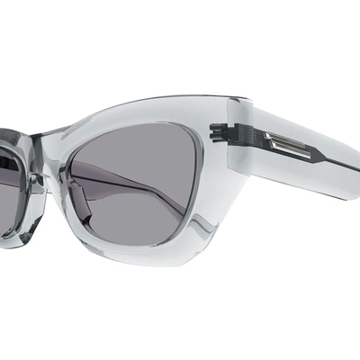 Shop Bottega Veneta Sunglasses In Gray