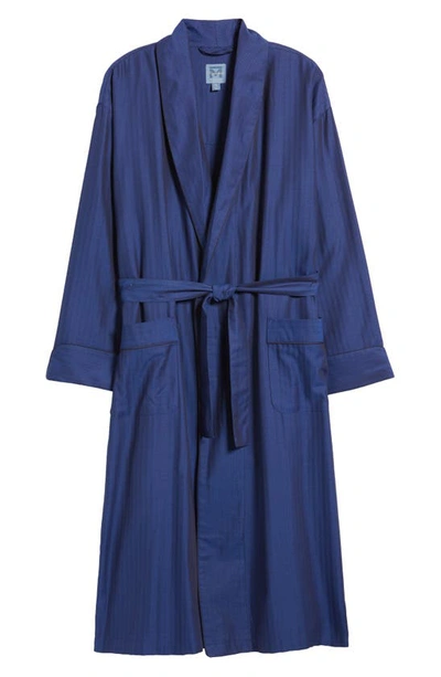 Shop Majestic Signature Shawl Collar Robe In True Blue